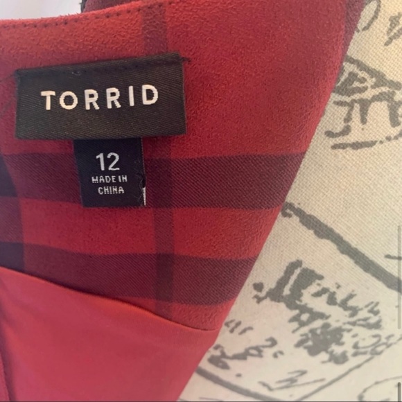 Torrid Red & Black Plaid Jumper Dress - Picture 10 of 12
